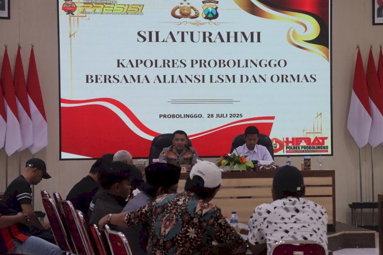 Jalin Silaturahmi, Kapolres Probolinggo Tatap Muka Dengan LSM dan Ormas Ajak Jaga Kamtibmas
