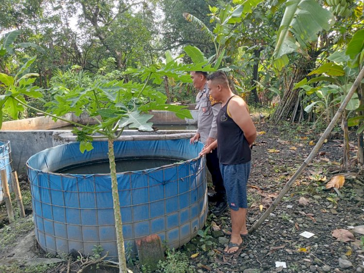 Polsek Tulangan Dukung Program Ketahanan Pangan Melalui Peternakan Ikan Lele